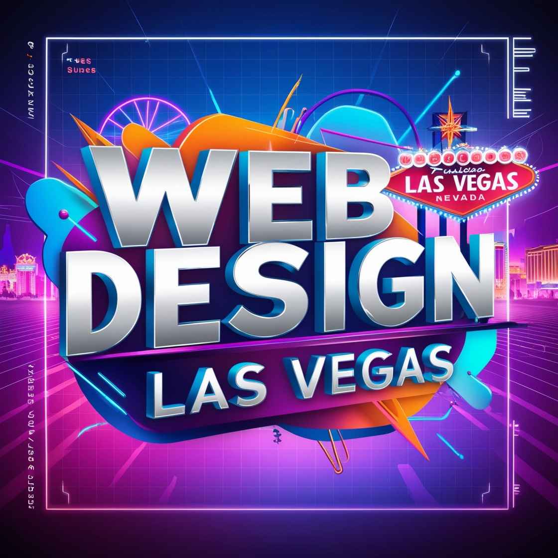 illustration showcasing the theme of web design in Las Vegas