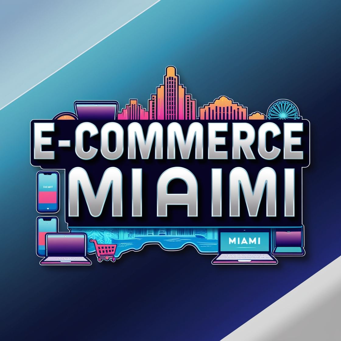 digital illustration labelled 'e-commerce miami'