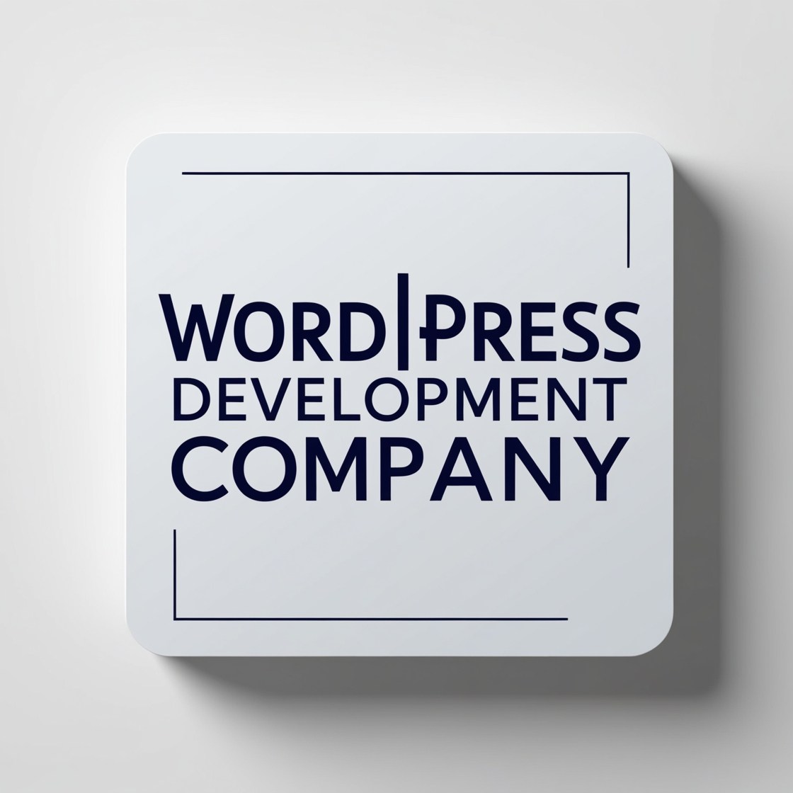 rectangular image with a clean white background, featuring the prominent label 'WordPress Development Company'